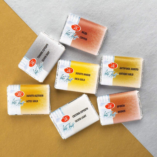 Acuarelas White Nights - Pastilla entera - Colores metálicos - Letters by Jess Shop