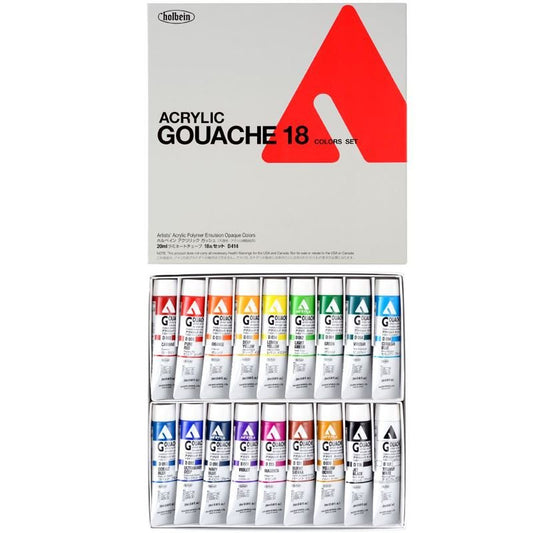HOLBEIN Acryla Gouache set 20 ml 18 colores - Letters by Jess Shop