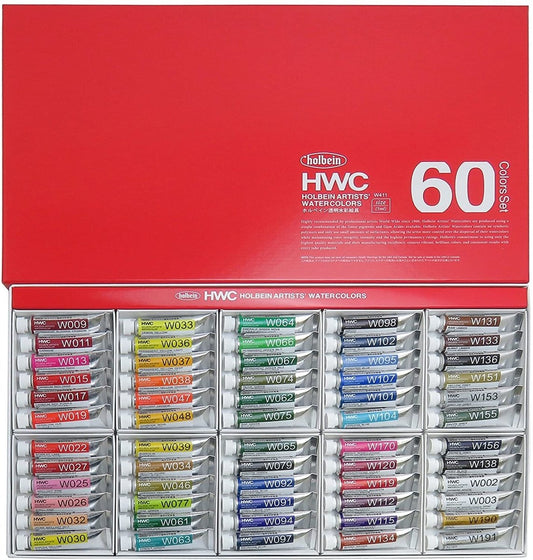 HOLBEIN Acuarelas Set 5ml 60 colores - Letters by Jess Shop