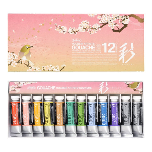 HOLBEIN Tempera Gouache set 15 ml 12 colores / Primavera - Letters by Jess Shop