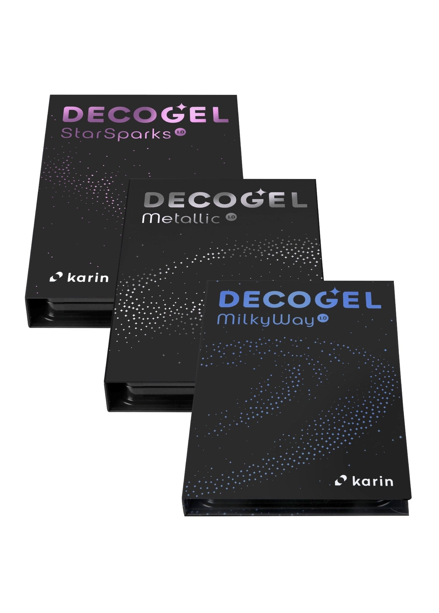 KARIN DECO GEL 1.0 COSMIC COLLECTION SET 50 colores + 10 Repuestos (STAR SPARKS, MILKY WAY Y METALLIC) - Letters by Jess Shop KARIN DECO GEL 1.0 COSMIC COLLECTION SET 50 colores + 10 Repuestos (STAR SPARKS, MILKY WAY Y METALLIC) - Letters by Jess Shop