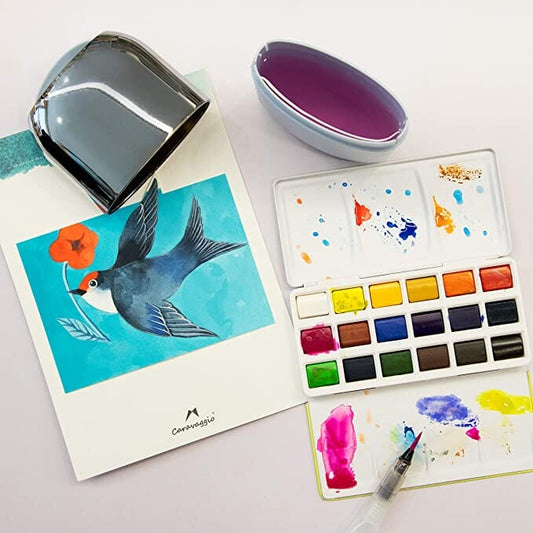 Miya Acuarela sólida - travel kit - 18 colores - Letters by Jess Shop