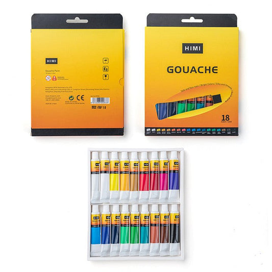 Miya Himi Gouache en tubo (Nueva Presentación): Set 18 colores/12ml - Letters by Jess Shop