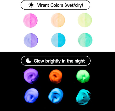 Miya Himi Gouache Jelly Cup: Set 6 colores que brillan en la oscuridad/23ml sin pinceles - Letters by Jess Shop Miya Himi Gouache Jelly Cup: Set 6 colores que brillan en la oscuridad/23ml sin pinceles - Letters by Jess Shop