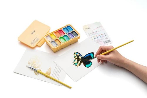 Miya Himi Gouache Twin Jelly Cup: Set 12 colores metálicos/12ml sin pinceles - Letters by Jess Shop