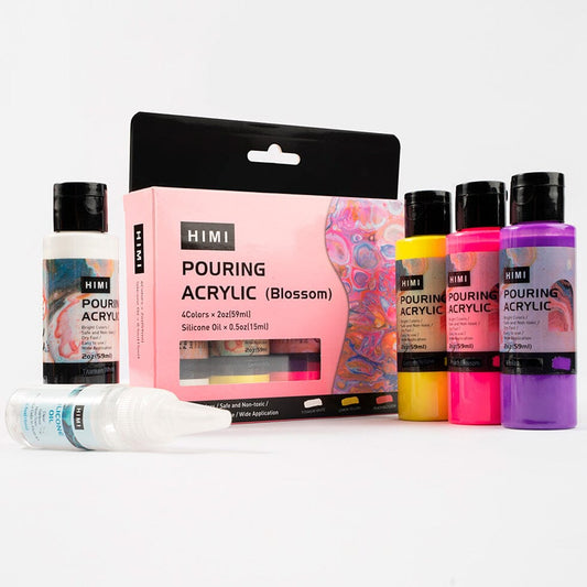 Miya Pintura acrílica para vertir (pouring) Blossom - Set 4 colores/2oz - Letters by Jess Shop