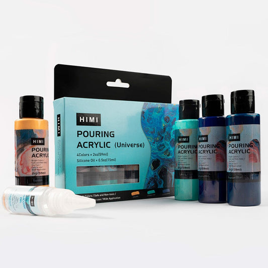 Miya Pintura acrílica para vertir (pouring) Universe - Set 4 colores/2oz - Letters by Jess Shop