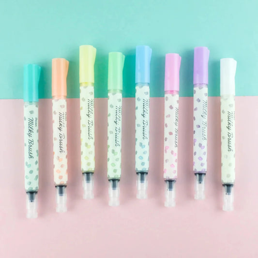 Pentel Milky Brush - Set x8 colores - Letters by Jess Shop