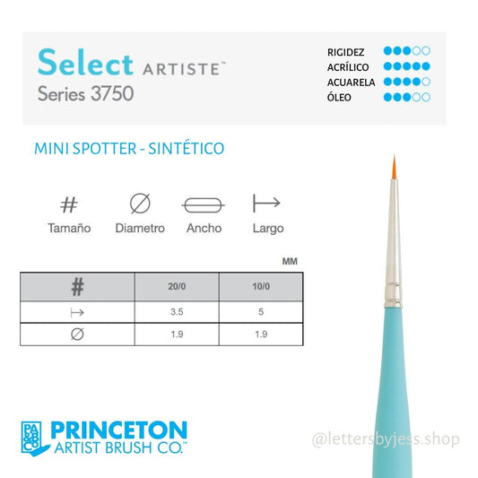 Pincel Princeton SELECT - MINI SPOTTER - Letters by Jess Shop