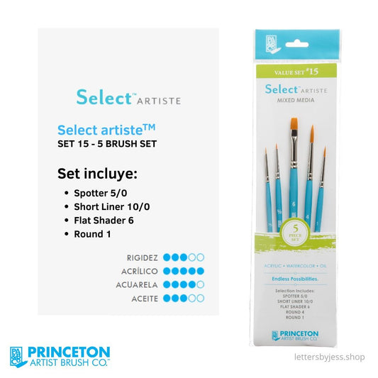 Princeton - SET 15 SELECT - 5 PIEZAS - Letters by Jess Shop