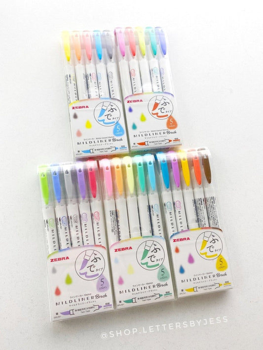 Zebra Mildliner Brush Pen - Letters by Jess Shop