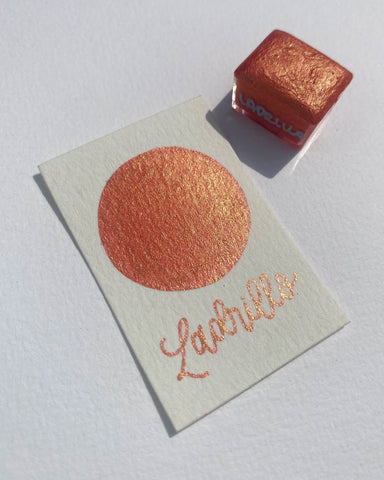 1/2 pastilla individual - Acuarelas metálicas artesanales - Colección Terra - Letters by Jess Shop