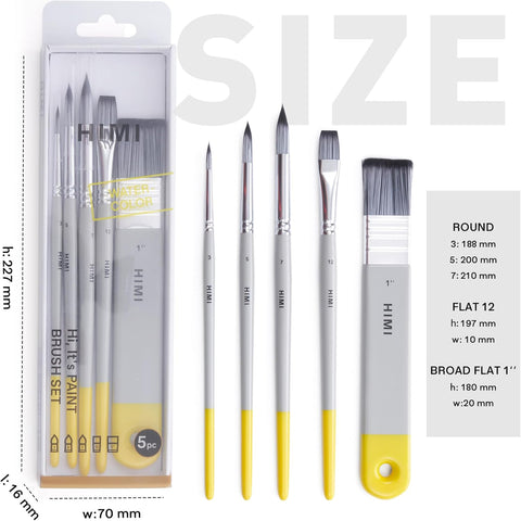 Miya Himi: Set 5 pinceles acuarelables