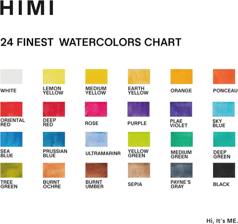 HIMI  Kit Acuarela Sólida - 24 colores