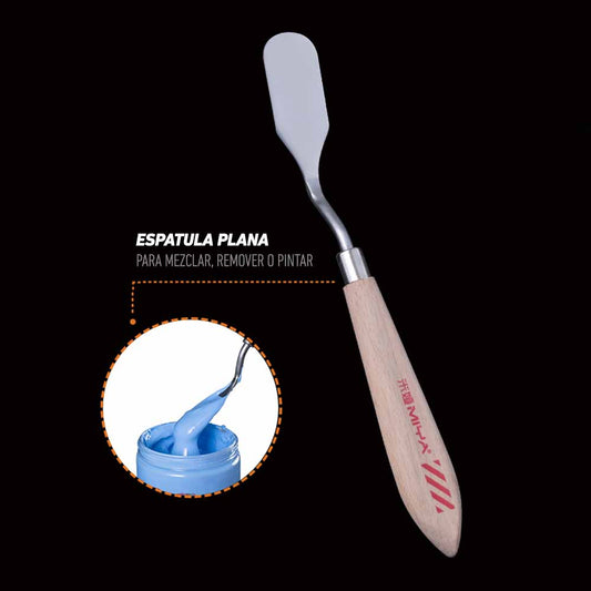 Miya Himi Accesorios: Espátula para pintura - Cabeza Plana (FLAT HEAD)