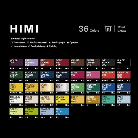 Miya Himi Pintura Acrílica Twin Jelly Cup: Set 36 colores/12ml