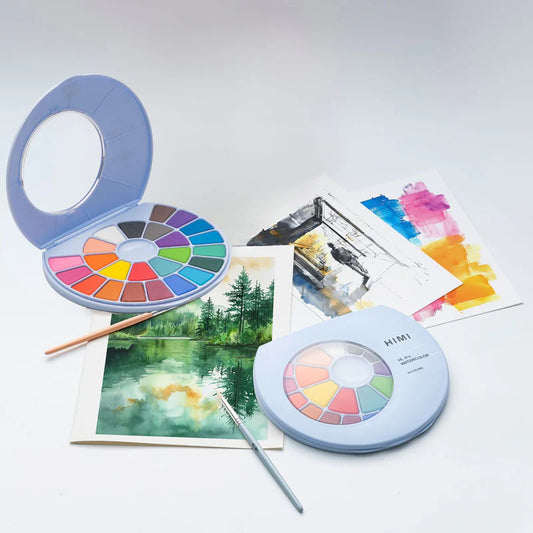 Miya Himi Acuarela sólida: Set 24 colores + pincel