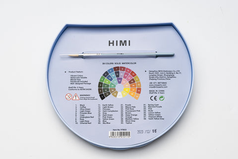 Miya Himi Acuarela sólida: Set 38 colores + pincel