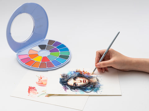 Miya Himi Acuarela sólida: Set 38 colores + pincel