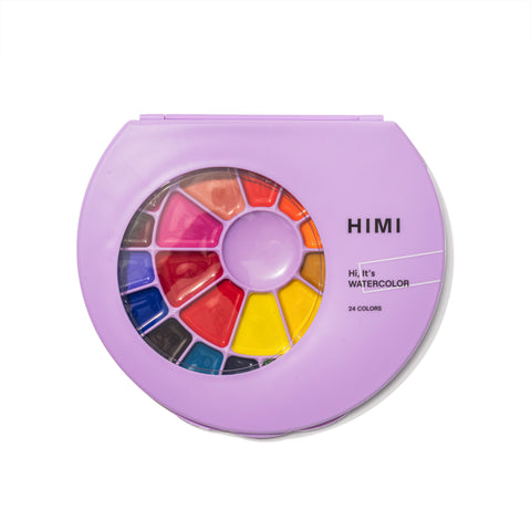 Miya Himi Acuarela Semi Húmeda: Set 24 colores + pincel