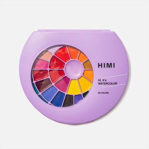 Miya Himi Acuarela Semi Húmeda: Set 38 colores + pincel