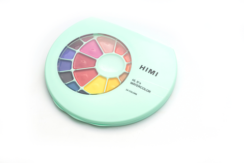Miya Himi Acuarela Semi Húmeda: Set 24 colores + pincel