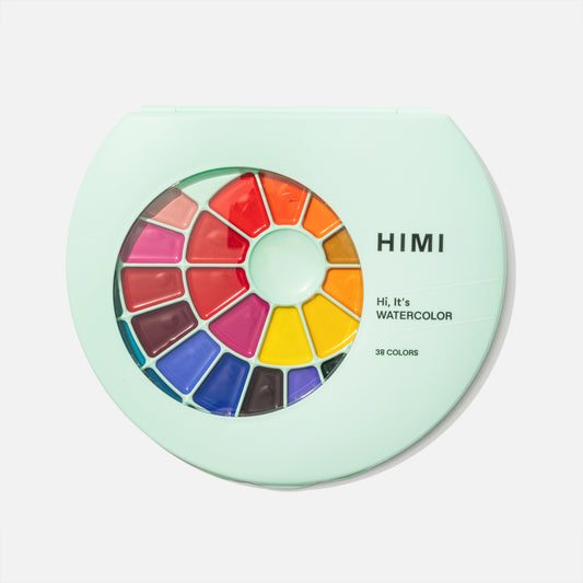 Miya Himi Acuarela Semi Húmeda: Set 38 colores + pincel