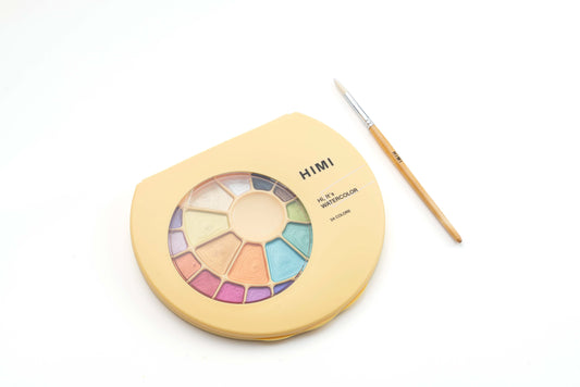 Miya Himi Acuarela Semi Húmeda Metálica: Set 24 colores + pincel