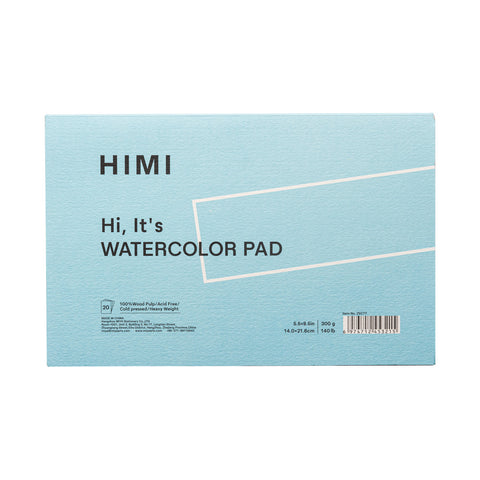 Miya Himi Block para Acuarela: (14x21.6 cm, 20 hojas, 300gr) - Azul / Morado
