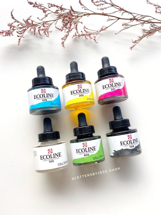 Acuarelas Liquidas Ecoline con gotero 30 ml - Letters by Jess Shop
