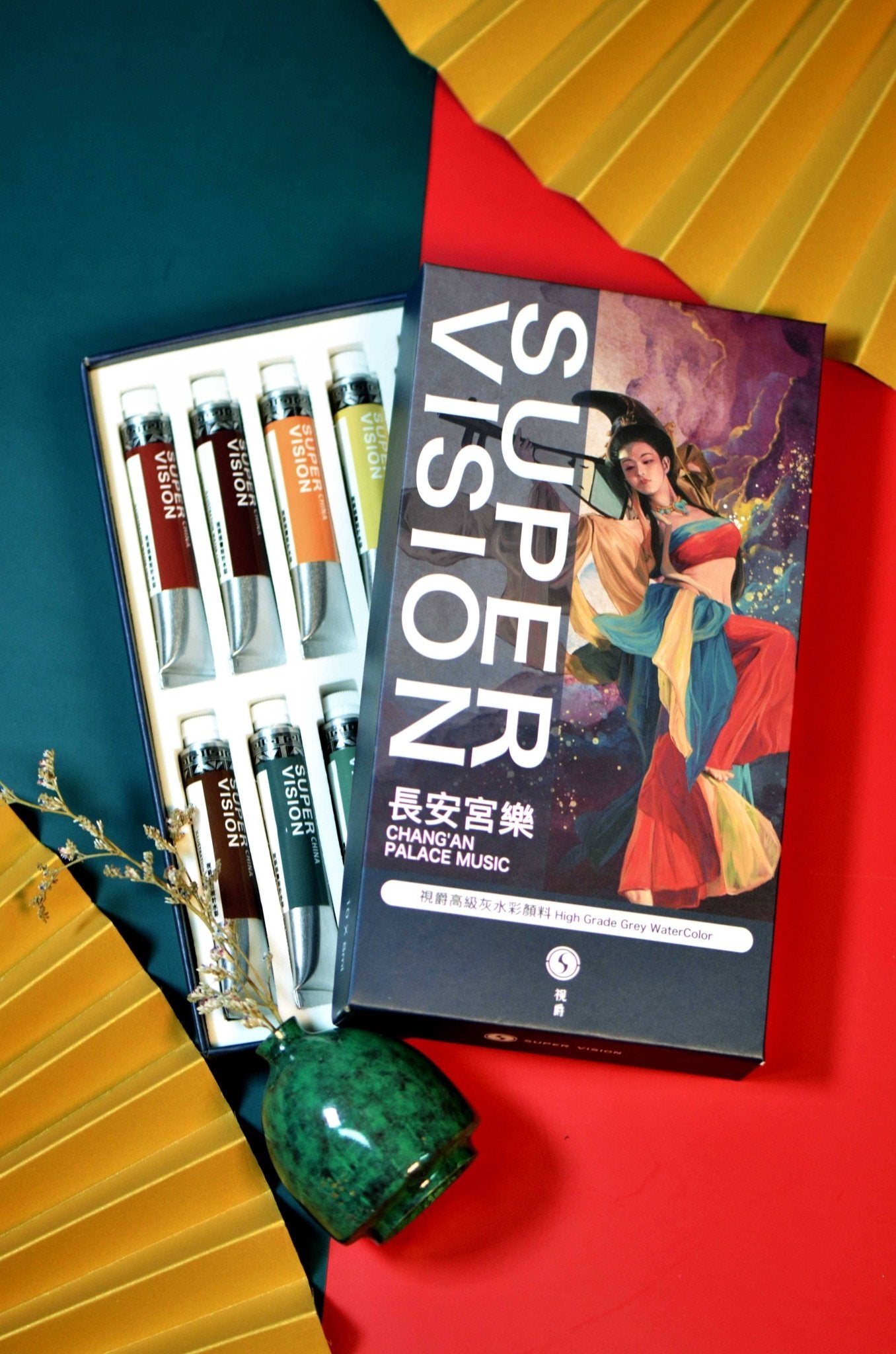 Acuarelas SUPERVISION (HIGH GRADE GREY WATERCOLOR) en tubo 8ml - Set CHANG"AN PALACE MUSIC x10 - Letters by Jess Shop