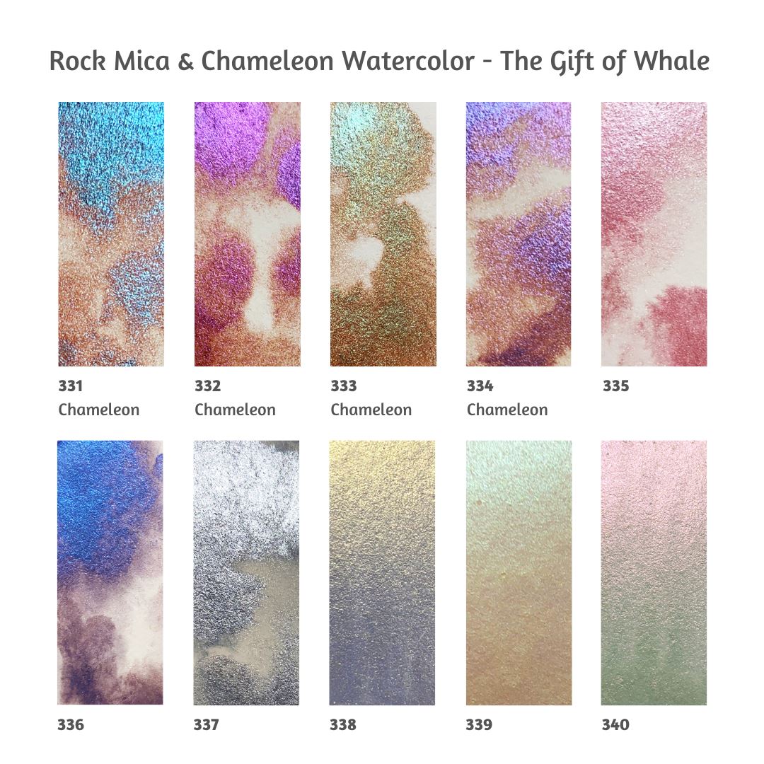 Acuarelas SUPERVISION (rock - mica layered) en tubo 8ml - Set THE GIFT OF WHALE x10 - Letters by Jess Shop