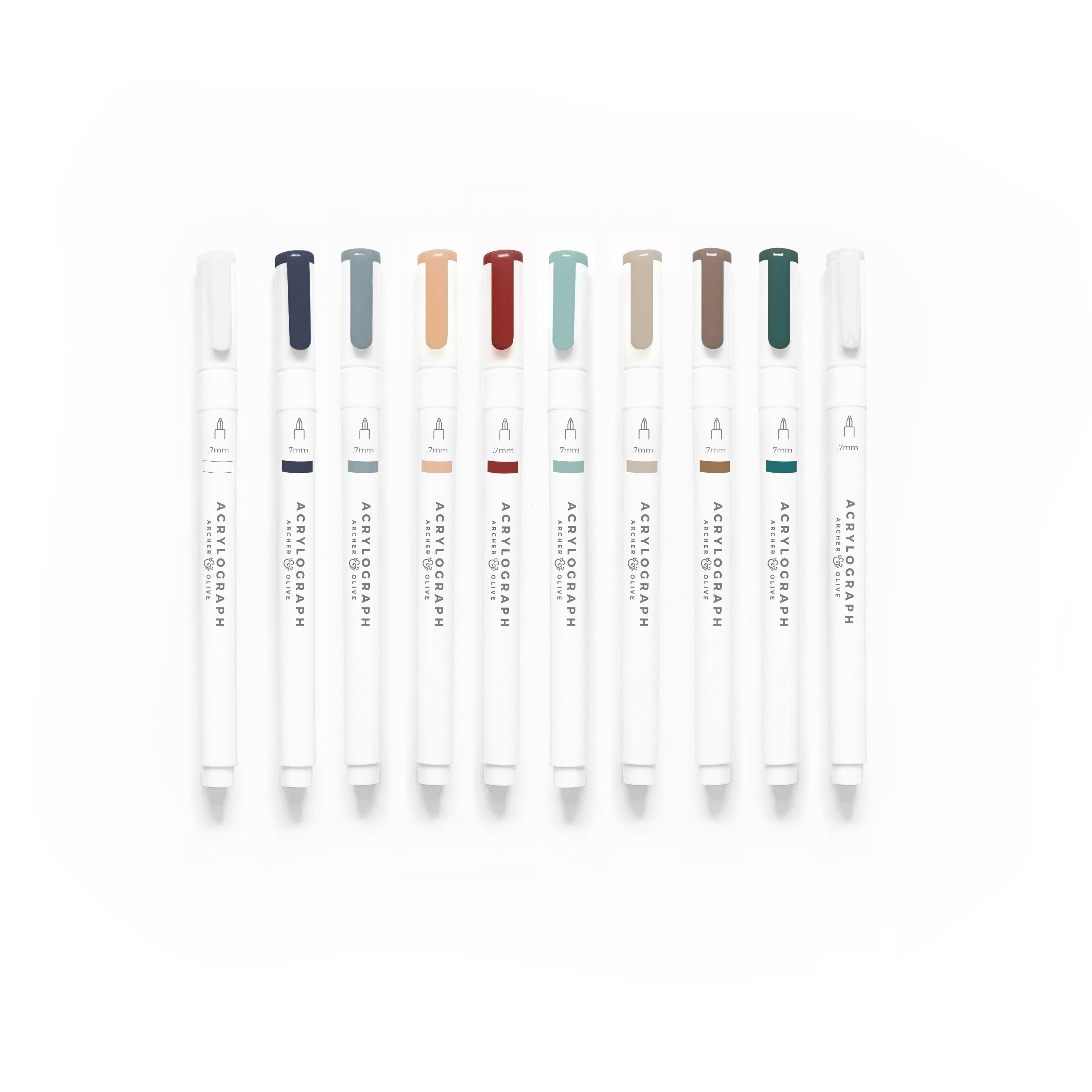 Archer & Olive - Acrylograph Pens Cool Fall Selection (x10) Marcadores Archer & Olive