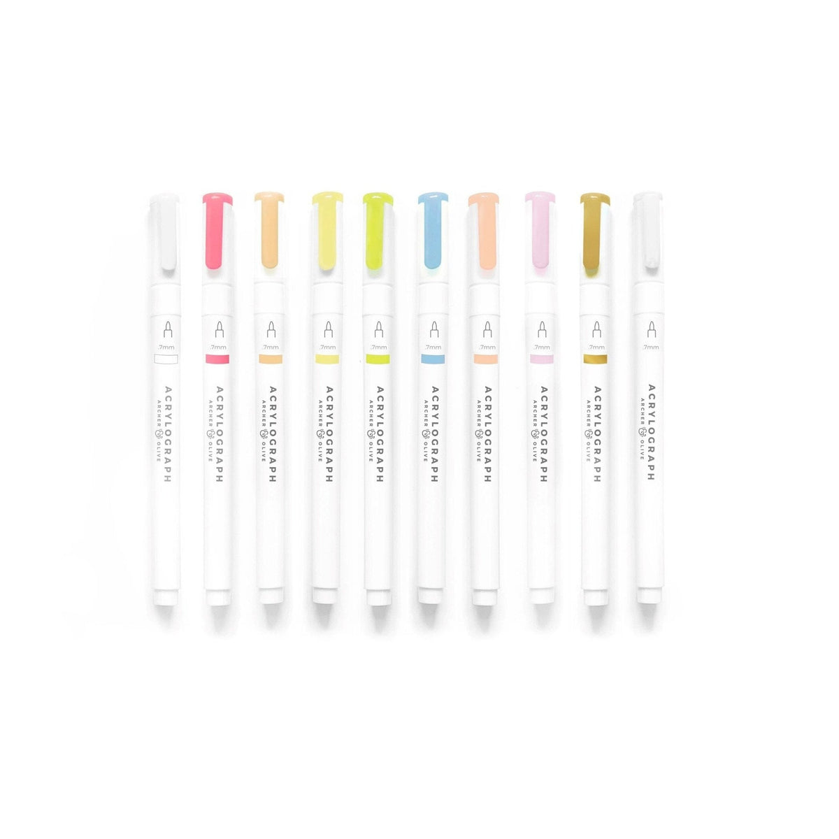 Archer & Olive - Acrylograph Pens Spring Vernal Collection (x10) - Letters by Jess Shop