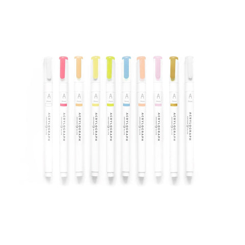 Archer & Olive - Acrylograph Pens Spring Vernal Collection (x10) - Letters by Jess Shop