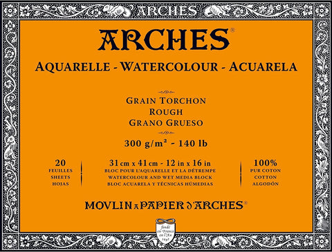 Arches Grano Grueso - Papel para Acuarela 100% algodón A3-A4-A5 Papeles Arches