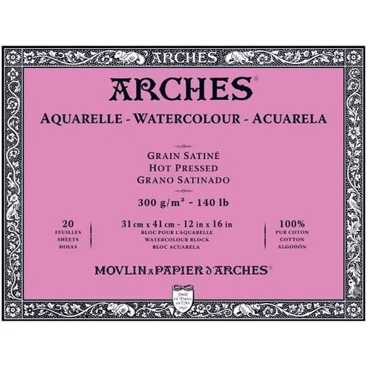 Arches Grano Satinado - Papel para Acuarela 100% algodón A3-A4-A5 - Letters by Jess Shop