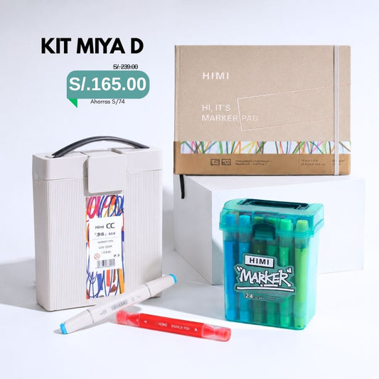 Kit Marcadores Completo: Alcohol + Agua + Block