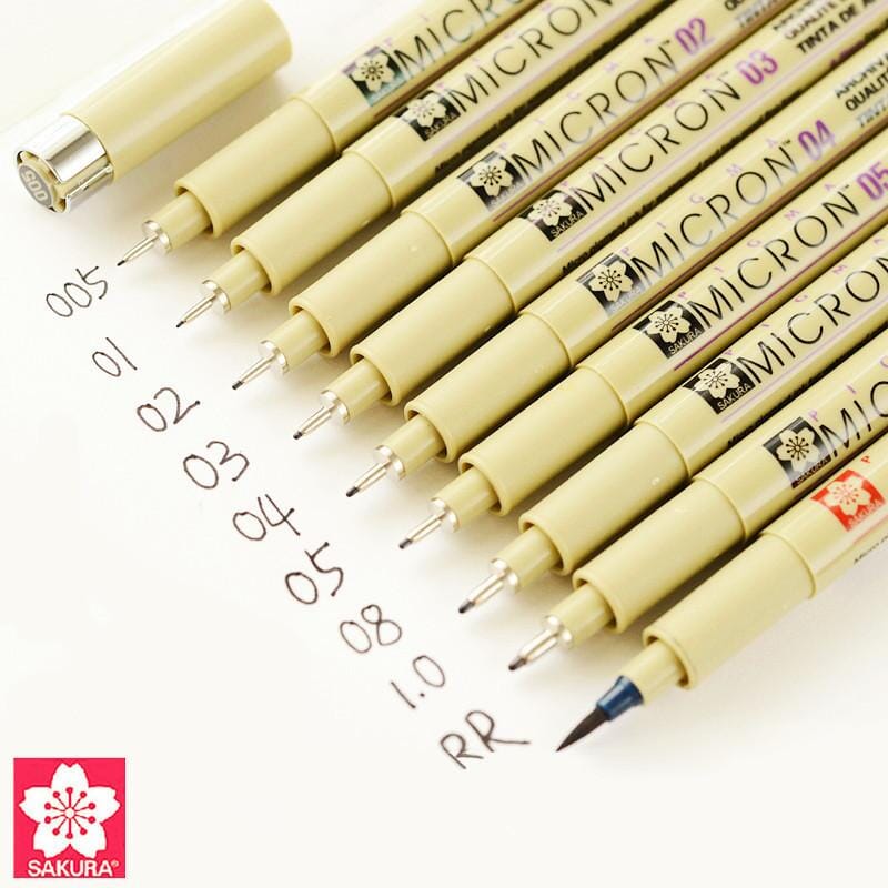 Estilografo Pigma Micron Sakura negro (por unidad) - Letters by Jess Shop