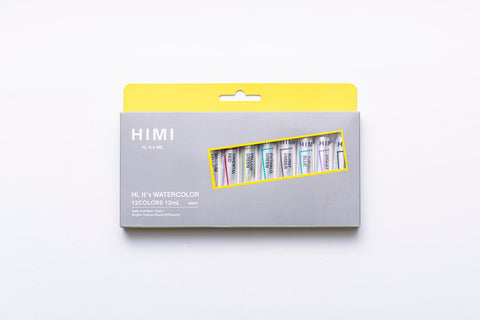 HIMI Acuarela en tubo - Set 12 colores/12ml - Nueva presentacion - Letters by Jess Shop