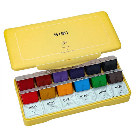 Himi Miya Gouache - Set 18 colores/30ml Jelly Cup - Letters by Jess Shop