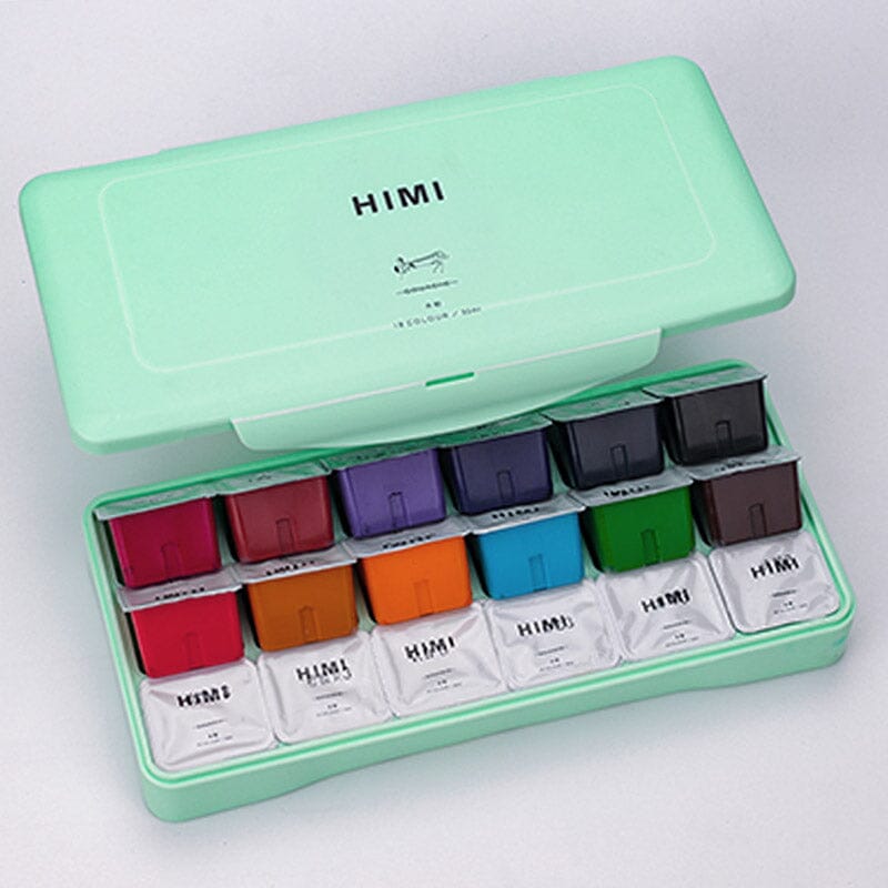 Himi Miya Gouache - Set 18 colores/30ml Jelly Cup - Letters by Jess Shop