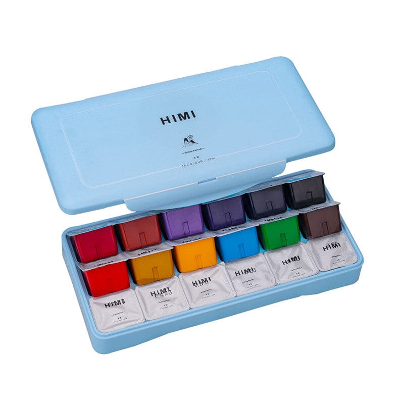 Himi Miya Gouache - Set 18 colores/30ml Jelly Cup - Letters by Jess Shop