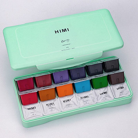 Himi Miya Gouache - Set 18 colores/30ml Jelly Cup Miya