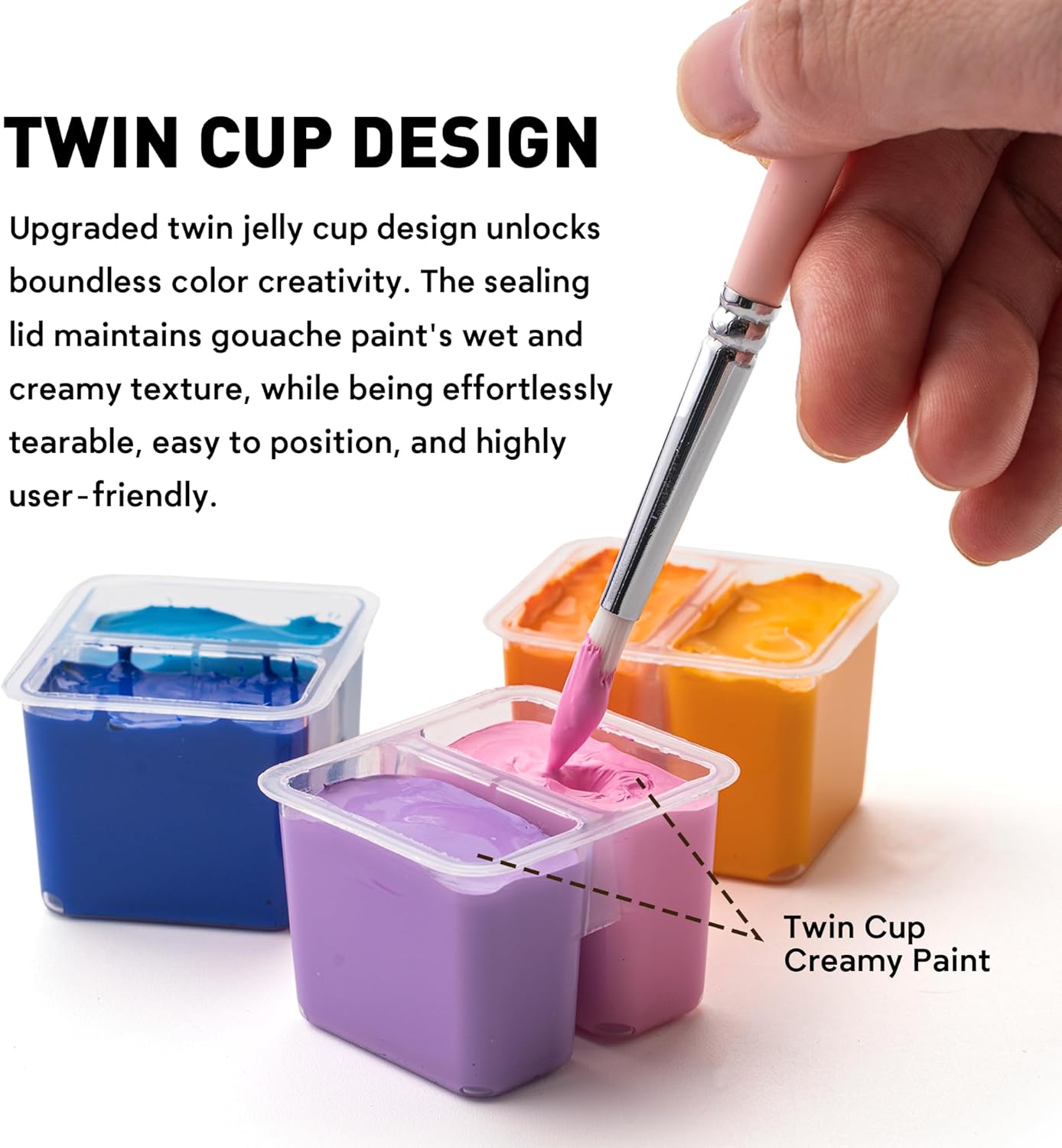 Himi Miya Gouache Twin Jelly Cup - 48 colores/12gr - Letters by Jess Shop