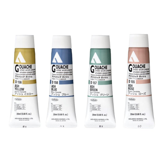 HOLBEIN Acryla Gouache Pack ASH Set 20ml 4 colores - Letters by Jess Shop