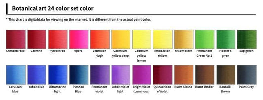 HOLBEIN Acuarelas botánicas Set 5ml 24 colores - Letters by Jess Shop