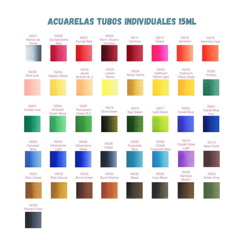 Holbein acuarelas individuales 15ml - Letters by Jess Shop