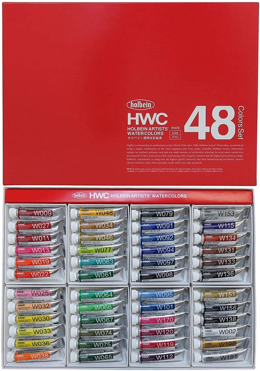 HOLBEIN Acuarelas Set 5ml 48 colores - Letters by Jess Shop