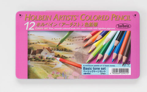 HOLBEIN Lápices de colores Set 12 colores / Tonos básicos LAPICES DE COLORES Holbein